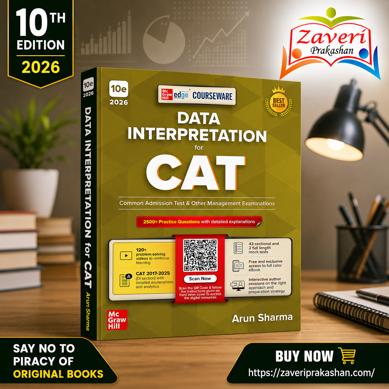 ChatGPT Image Jul 15, 2026, 04_07_06 PM Courseware on Data Interpretation, 10e for CAT 2026 by Arun Sharma | 2500+ Practice Questions | Solved PYQs (2017-2025) | 120+ Problem Solving Videos | 43 DI Sectional & Mock Tests | MBA Preparation - Image 1
