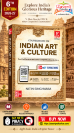 Indian Art and Culture Courseware, 6e by Nitin Singhania (IAS) for UPSC CSE 2026 | 400+ Solved Previous Years’ Questions (2013–2025) | 500+ CBT-based Practice Questions | 50+ Author Videos