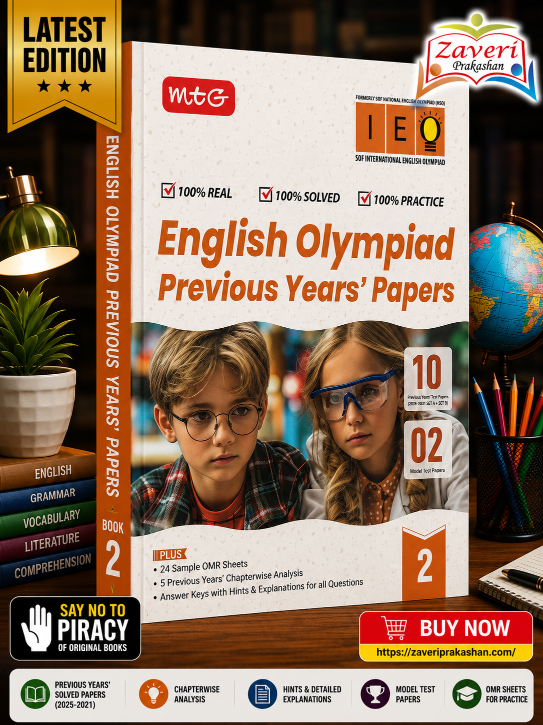 HGFRD MTG English Olympiad Previous Years' Papers Workbook – Level 2 - Image 1