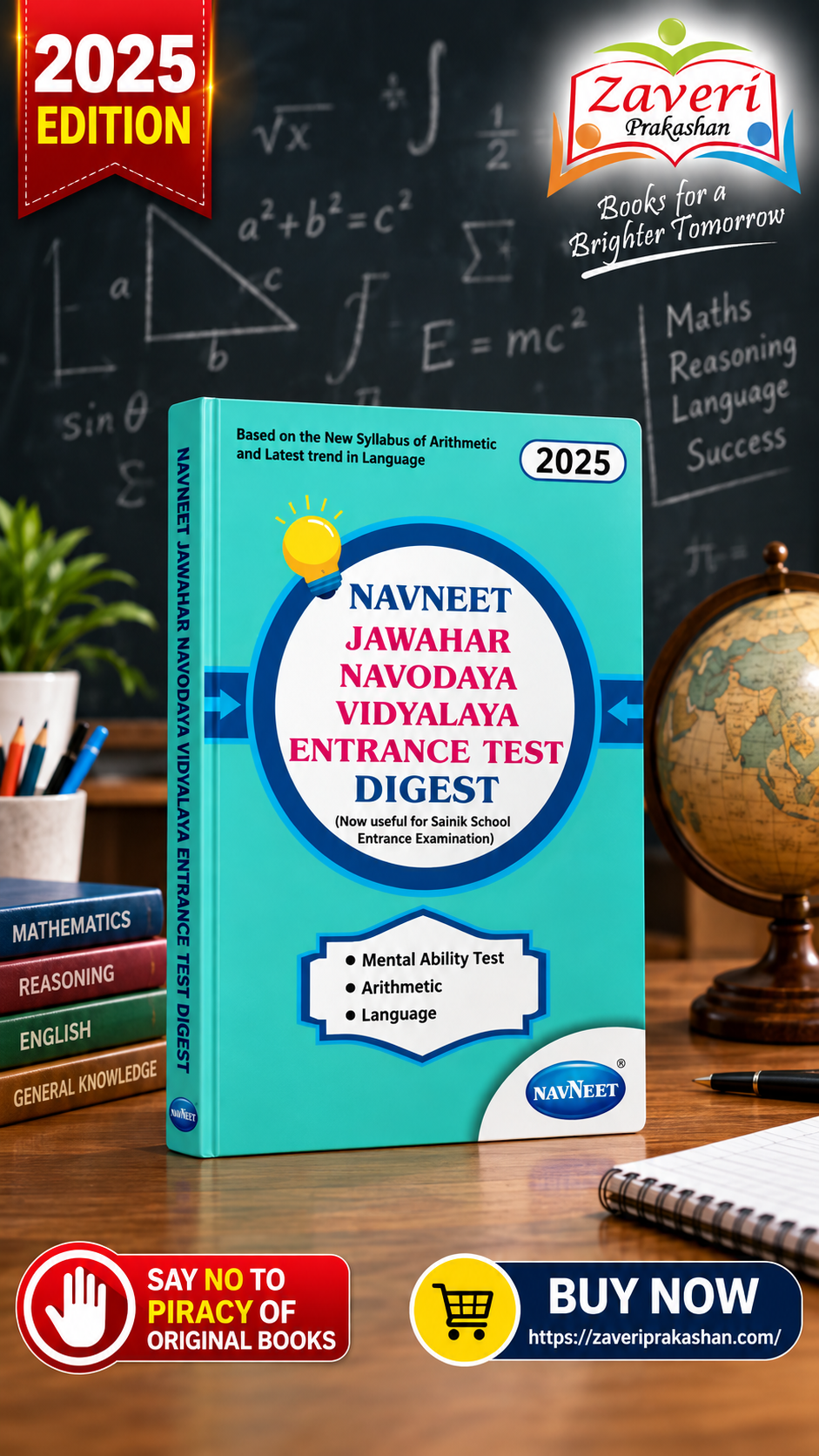 KSKSKSKSKS Navneet Jawahar Navodaya Vidyalaya Entrance Test Digest (2025 Edition) - Image 1