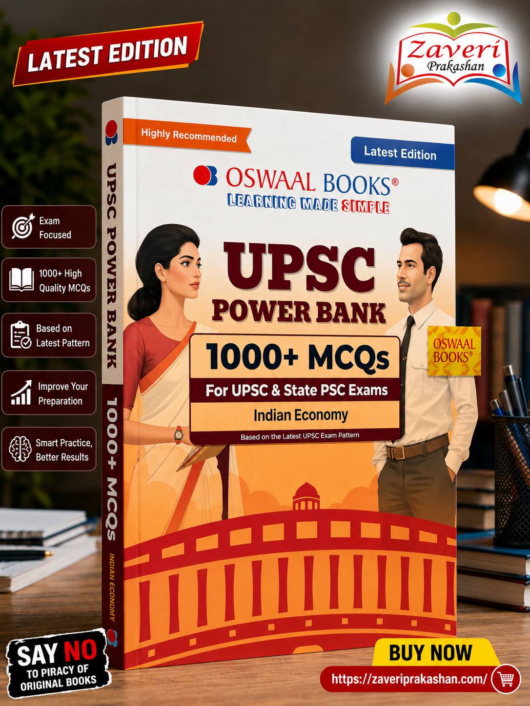 BGHBFH Oswaal UPSC Power Bank:1000+ MCQs for UPSC and State PSCs Exams Indian Economy - Image 1