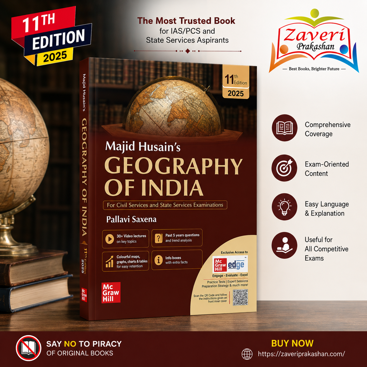 ChatGPT Image Jul 27, 2026, 05_55_01 PM Geography of India, 11e for UPSC CSE 2026 by Pallavi Saxena | Solved PYQs | Colour Maps, Graphs & Charts | Learning tricks & Trend analysis | 30+ Video lectures, Monthly Current Affairs and Webinars - Image 1