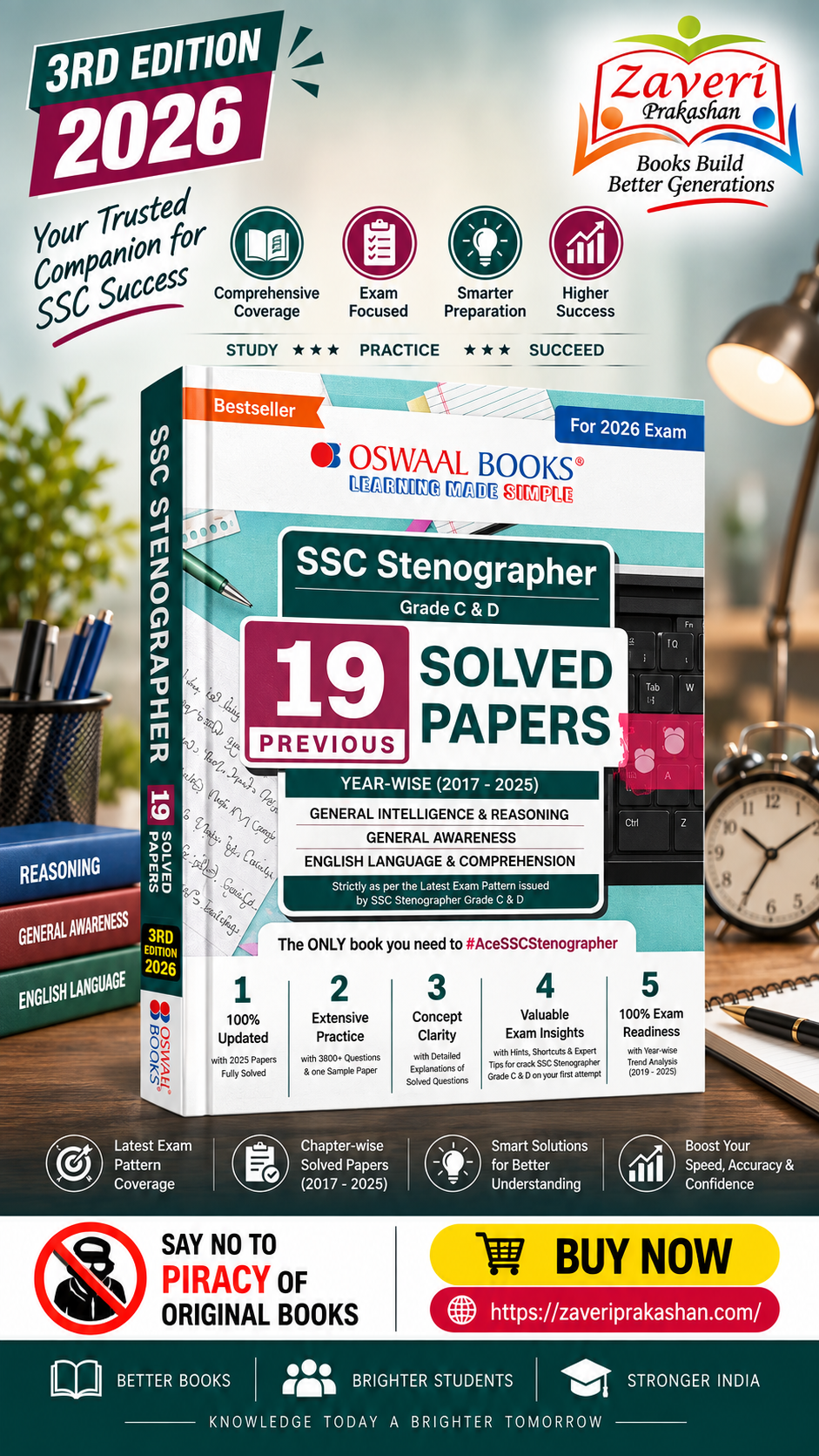 ChatGPT Image Sep 9, 2026, 02_48_02 PM Oswaal SSC Stenographer Grade C & D | 19 Previous Years Solved Papers (2017–2025) | For 2026 Exam - Image 1