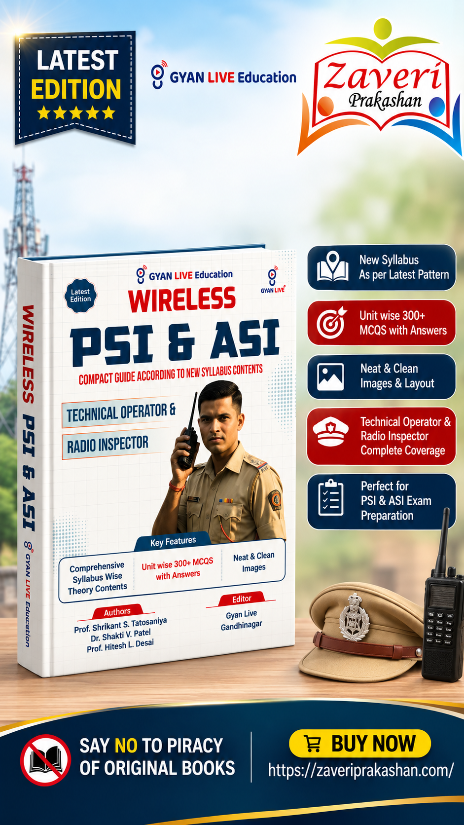 GHGHG Wireless PSI & ASI | Technical Operator & Radio Inspector | Compact Guide According to New Syllabus Contents | Latest Edition | Gyan Live - Image 1