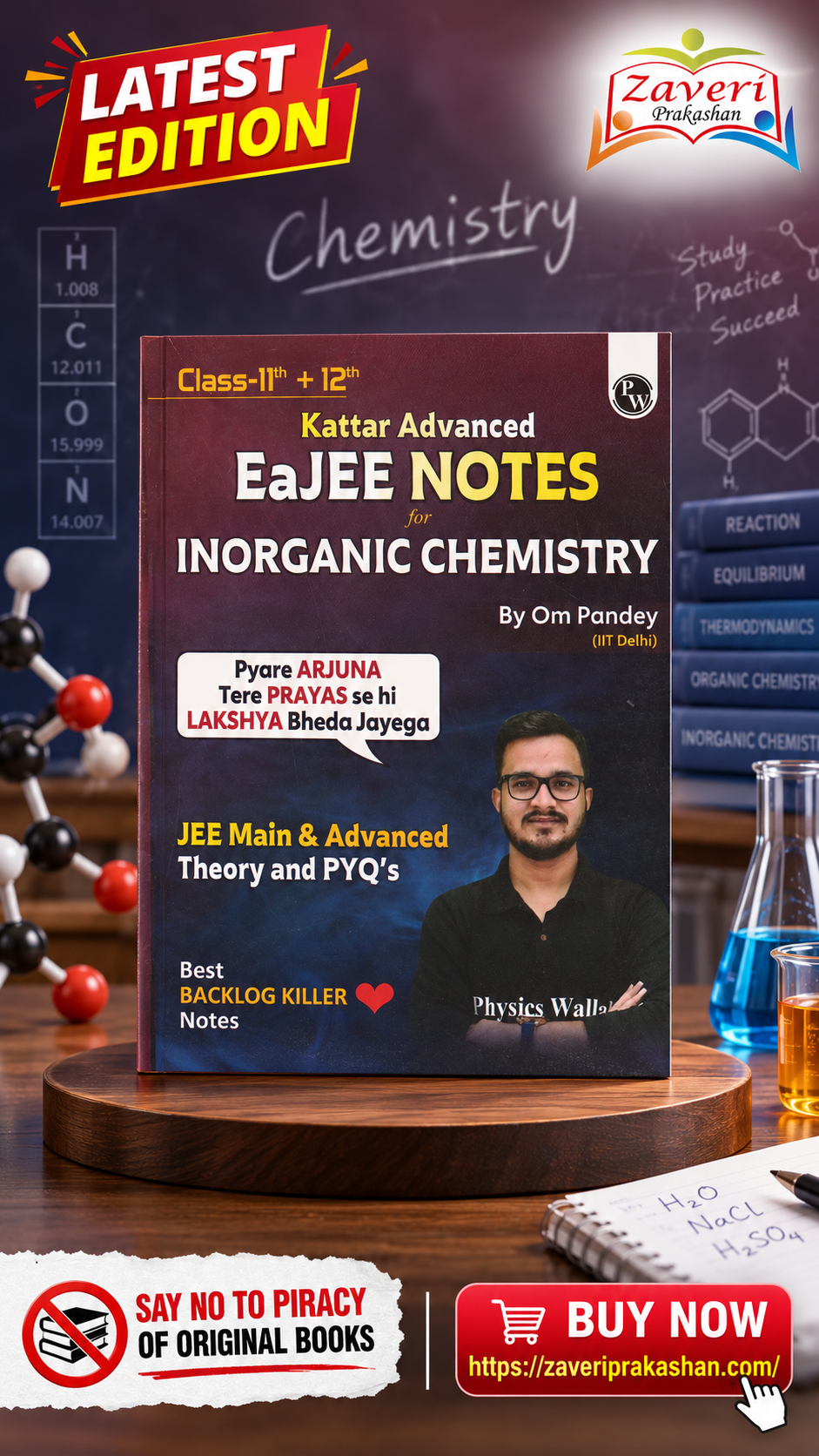 11 PW EaJEE Handwritten Notes For Inorganic Chemistry By Om Pandey | Chapterwise and Topicwise Questions | Complete JEE Main & Advanced Syllabus | Handpicked PYQs - Image 1