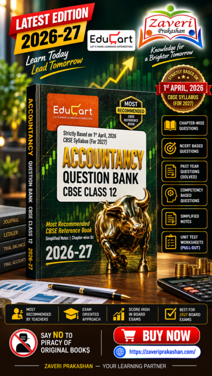 Educart CBSE Class 12 Accountancy Question Bank 2026-27 (Strictly Based on Latest Syllabus for 2027 Exam)
