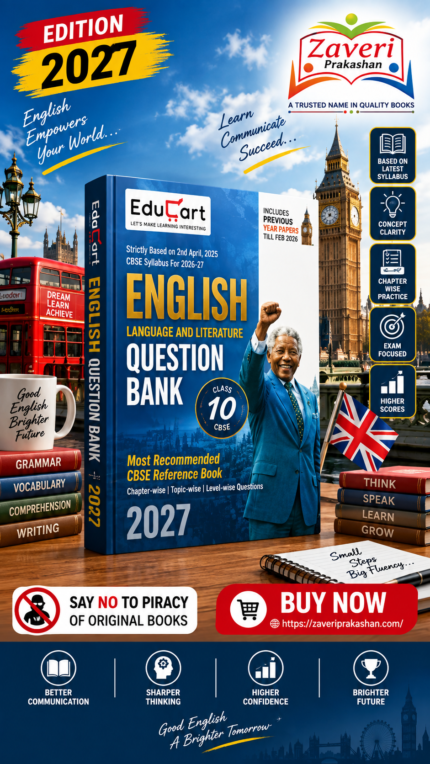 EduCart English Language & Literature Question Bank Class 10 CBSE (2026–27 Edition)