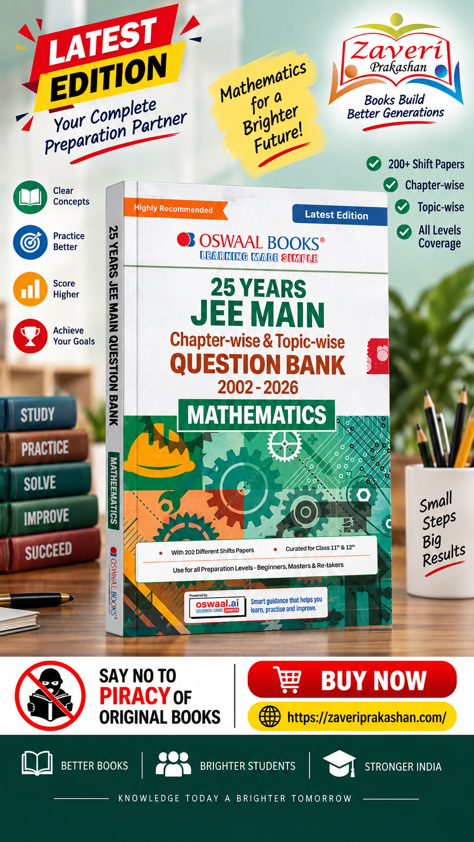 41++ Oswaal JEE Main 25 Years’ (2002-2026) |Chapter-wise & Topic-wise Question Bank: Mathematics | Includes-Jan & Apr 2026 Papers Fully Solved | Latest Edition for 2027 Exam - Image 1