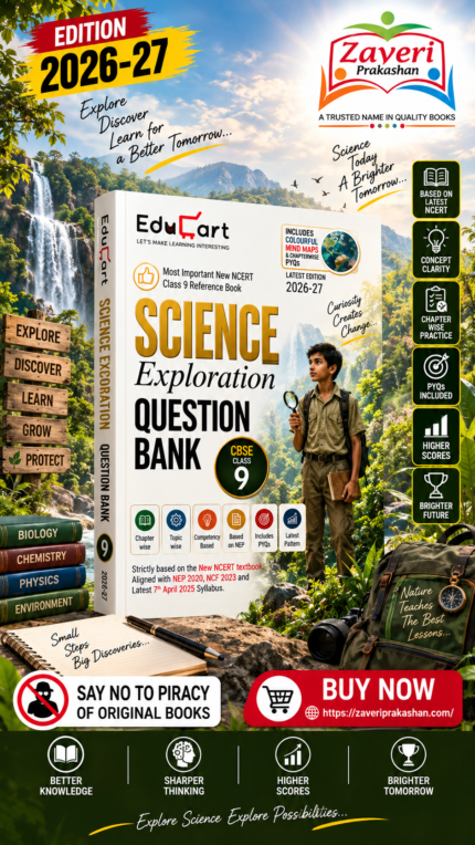 Educart Science Exploration Question Bank | CBSE Class 9 | Most Important New NCERT Reference Book | 2026–27 Edition