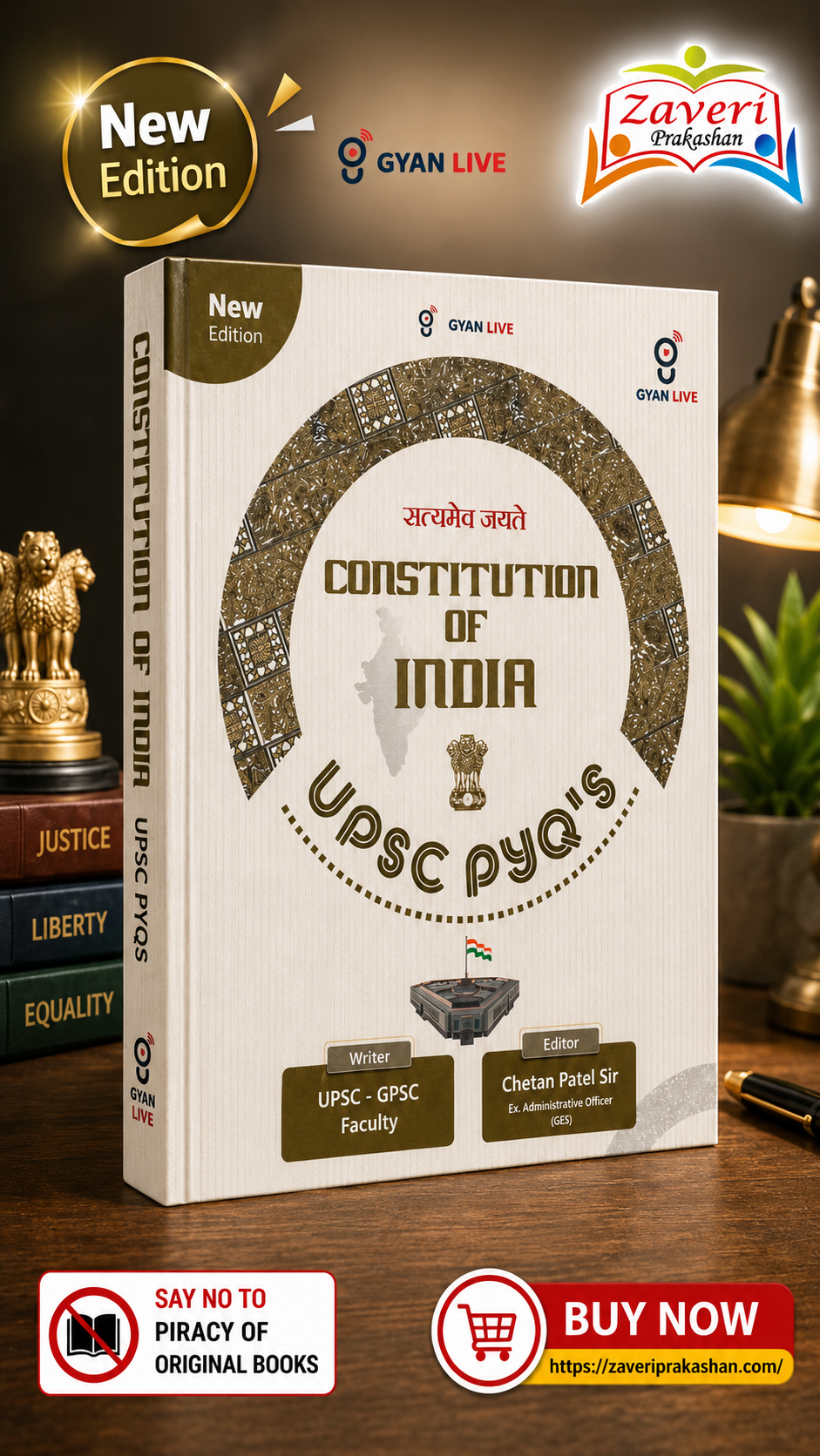 515n1c 5g1jh Constitution of India | UPSC & GPSC Preparation Book | New Edition | Gyan Live Product Categories (Only 2) - Image 1