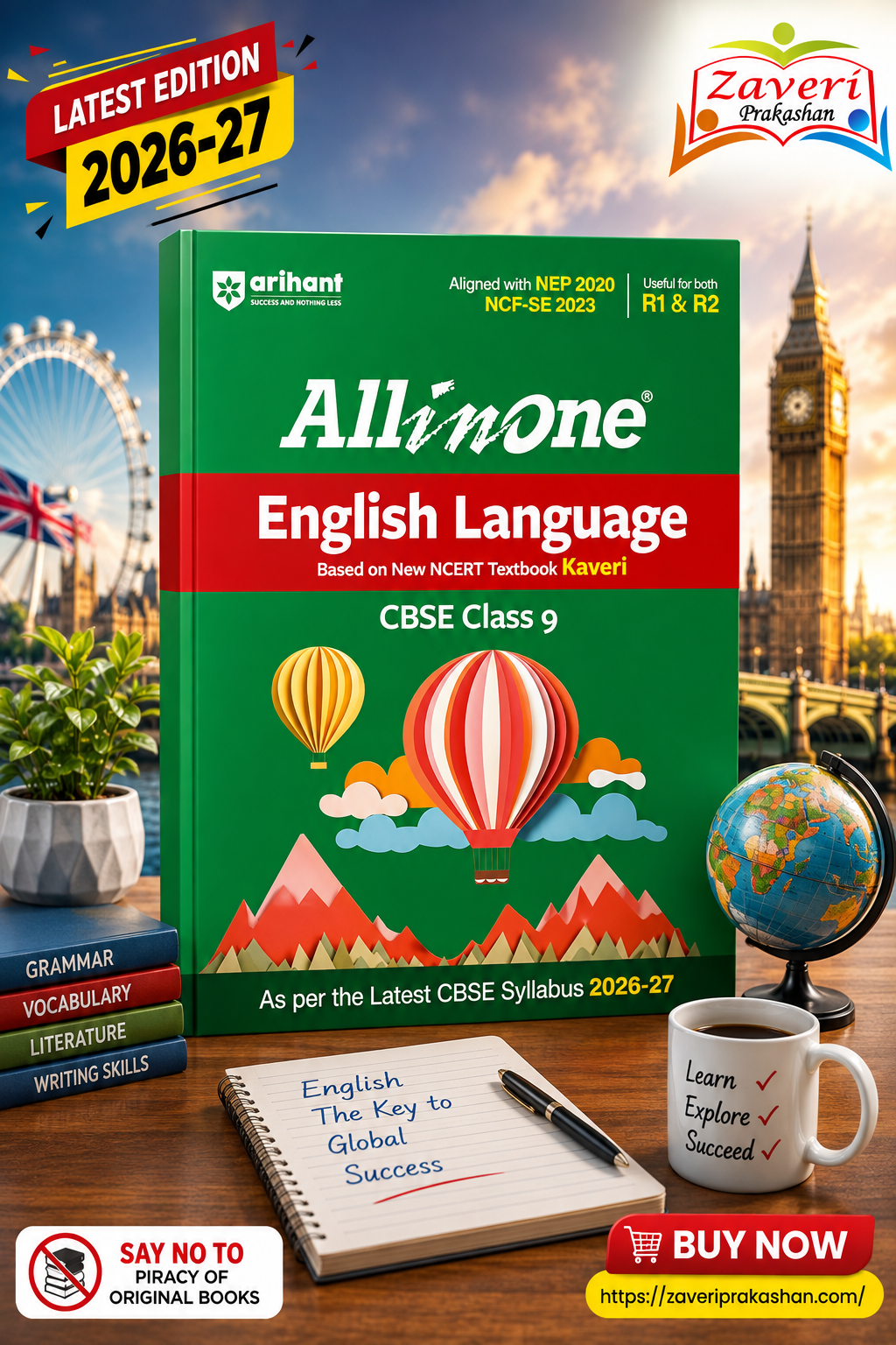 651 All in One English Language (Kaveri) Class 9 for CBSE Exam 2026-27 | NCERT Based Complete Theory, Practice Exercises, CBQs, A-R, Sample Papers & Mind Maps | Revised Edition - Image 1
