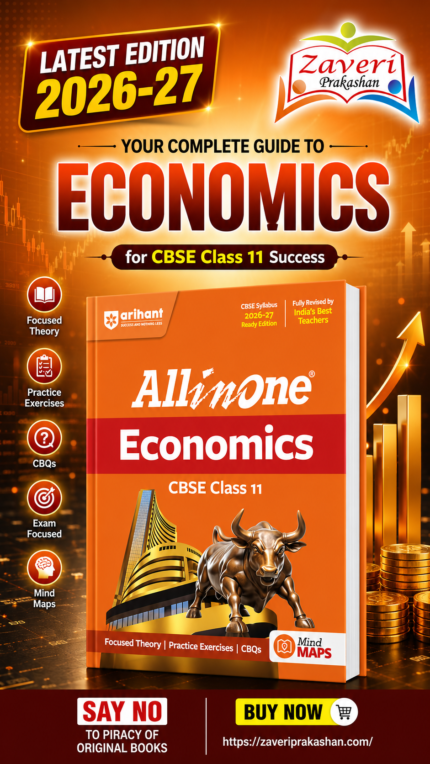 Arihant All in One Economics Class 11 for CBSE Exam 2026-27 | NCERT Based Complete Theory, Practice Exercises, CBQs, A-R, Sample Papers & Mind Maps | Revised Edition as per Latest Syllabus