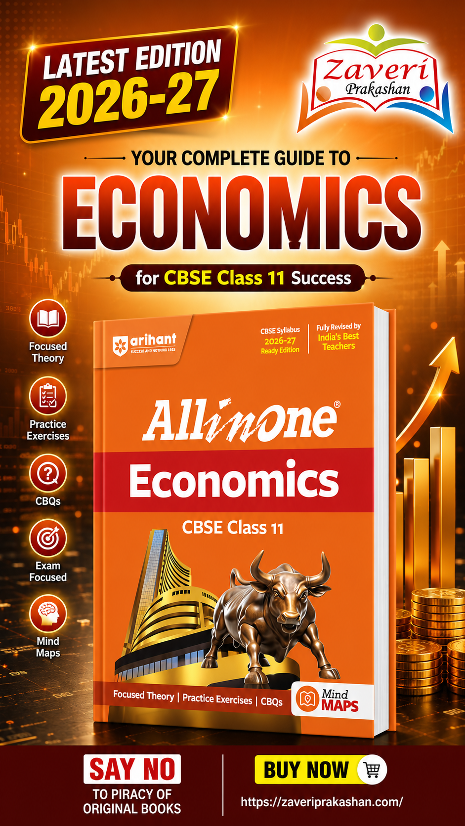 65G4DF3 Arihant All in One Economics Class 11 for CBSE Exam 2026-27 | NCERT Based Complete Theory, Practice Exercises, CBQs, A-R, Sample Papers & Mind Maps | Revised Edition as per Latest Syllabus - Image 1