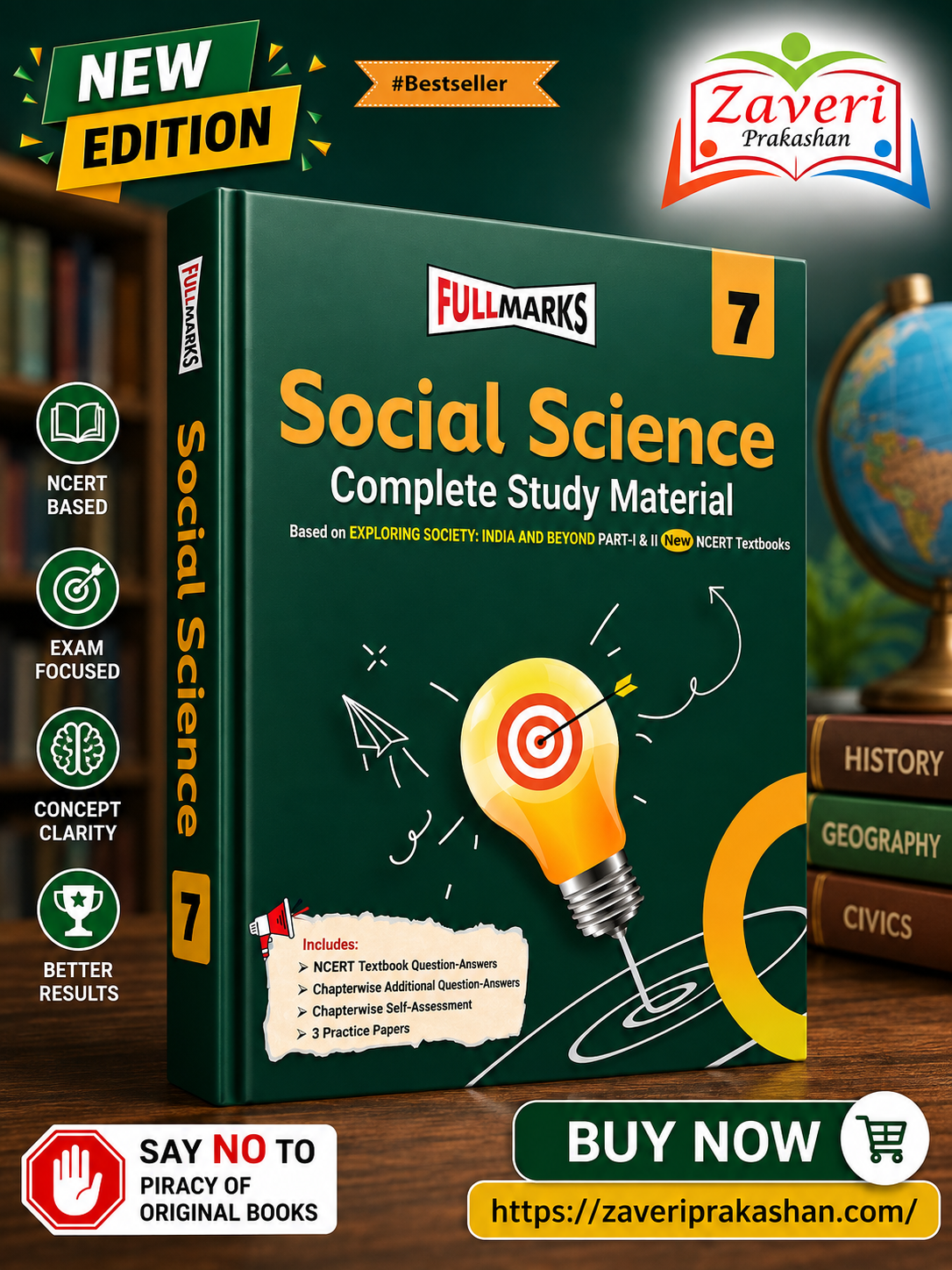 6T1 Full Marks Social Science Complete Study Material Class 7 | Based on Exploring Society: India and Beyond Part-1 & 2 New NCERT Textbooks & CBSE Syllabus - Image 1