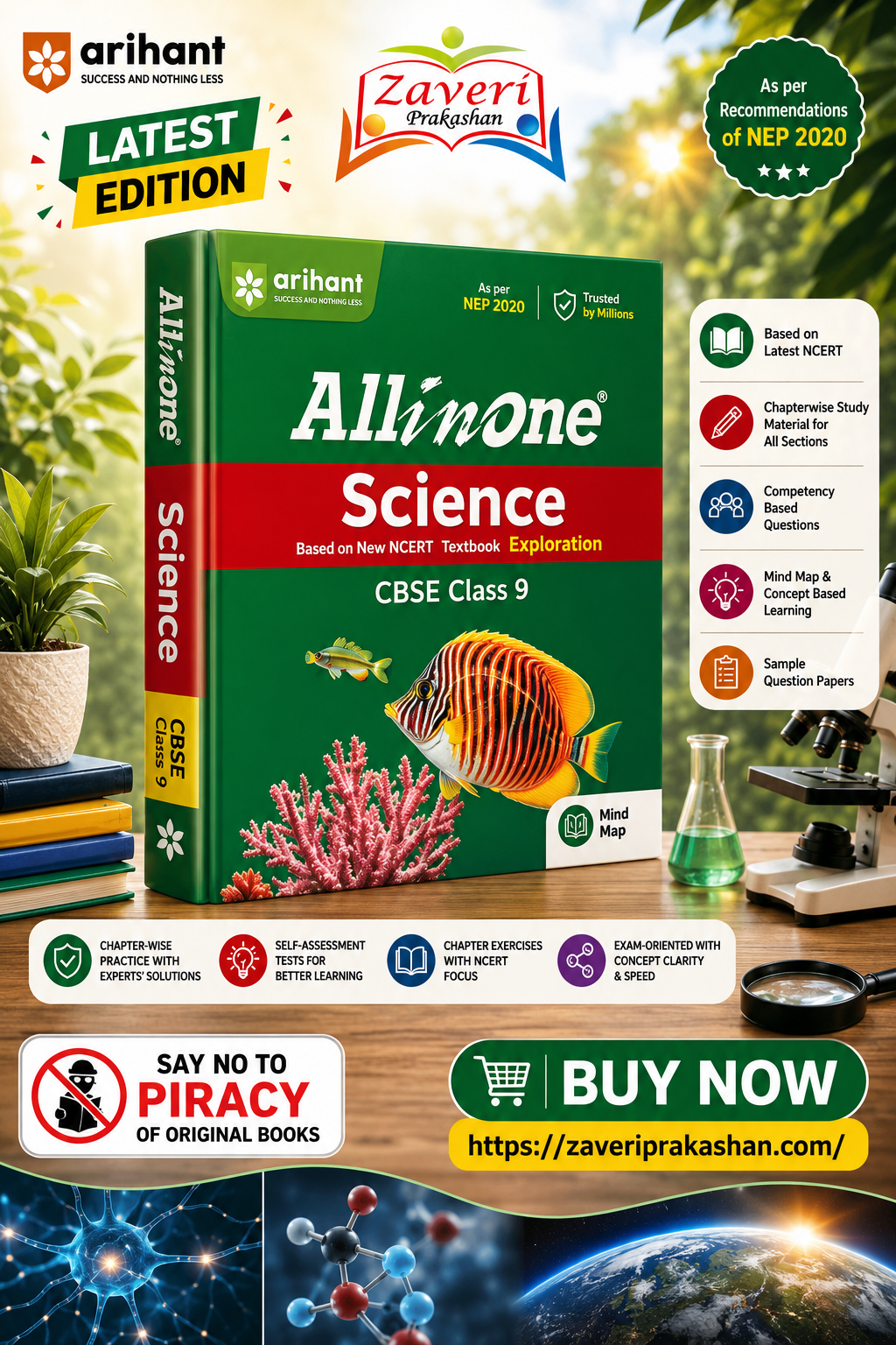 ChatGPT Image Aug 10, 2026, 01_53_33 PM All in One Science (Exploration) Class 9 for CBSE Exam 2026–27 | NCERT Based Complete Theory, Practice Exercises, CBQs, A-R, Sample Papers & Mind Maps | Revised Edition - Image 1