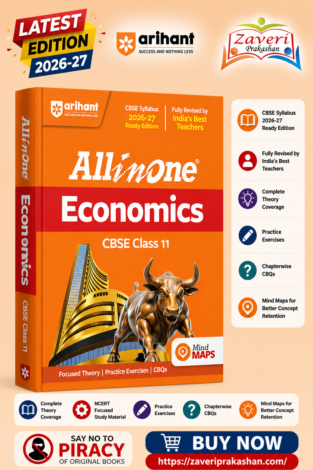 ChatGPT Image Aug 10, 2026, 04_47_08 PM Arihant All in One Economics Class 11 for CBSE Exam 2026-27 | NCERT Based Complete Theory, Practice Exercises, CBQs, A-R, Sample Papers & Mind Maps | Revised Edition as per Latest Syllabus - Image 1