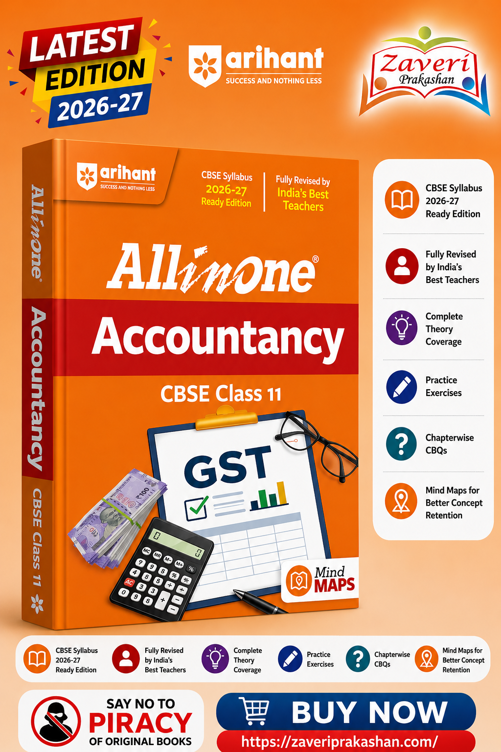 ChatGPT Image Aug 10, 2026, 05_41_59 PM Arihant All in One Accountancy Class 11 for CBSE Exam 2026-27 | NCERT Based Complete Theory, Practice Exercises, CBQs, A-R, Sample Papers & Mind Maps | Revised Edition as per Latest Syllabus - Image 1