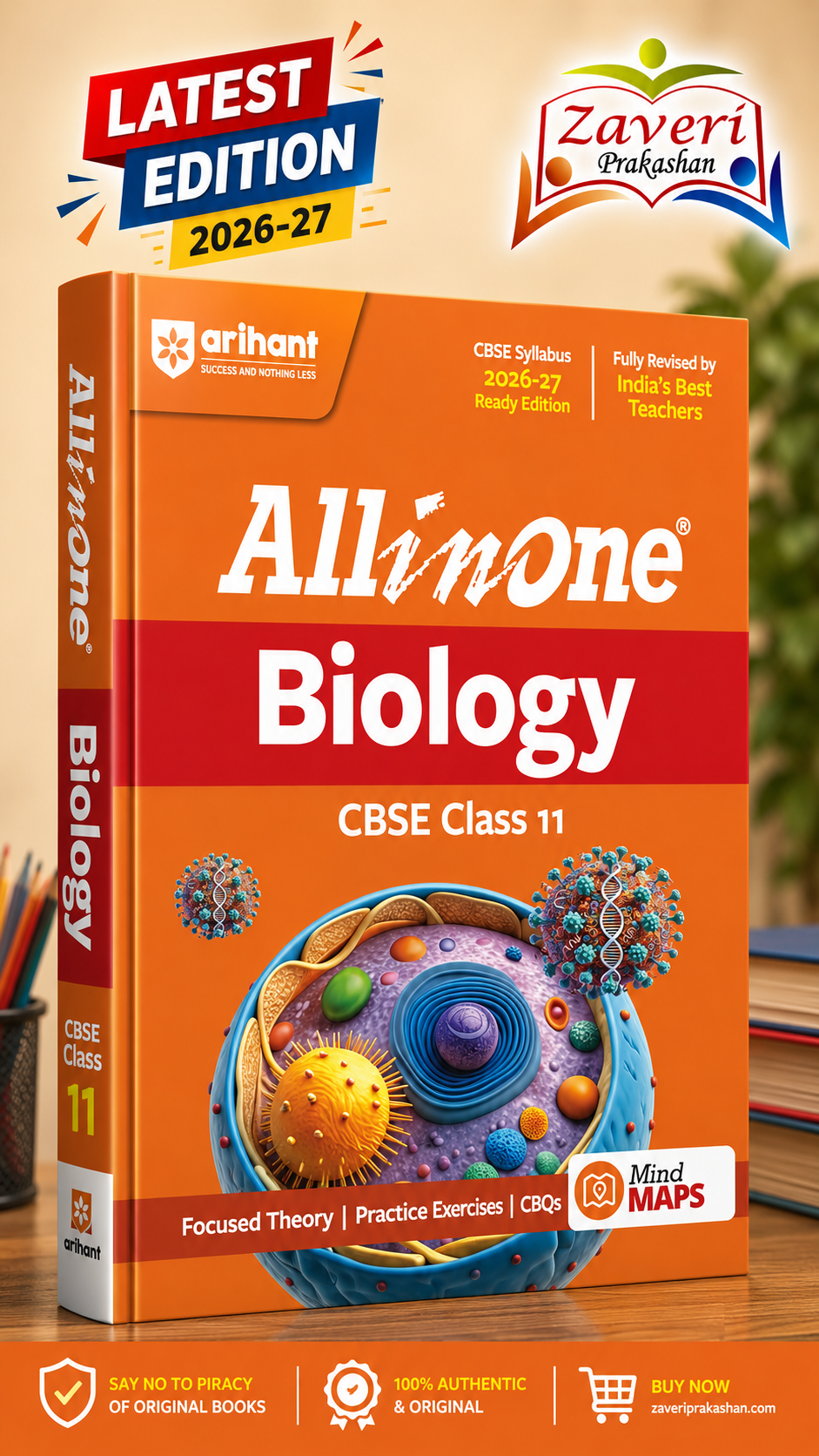 ChatGPT Image Aug 24, 2026, 04_23_08 PM Arihant All in One Biology Class 11 for CBSE Exam 2026-27 | NCERT Based Complete Theory, Practice Exercises, CBQs, A-R, Sample Papers & Mind Maps | Revised Edition as per Latest Syllabus - Image 1