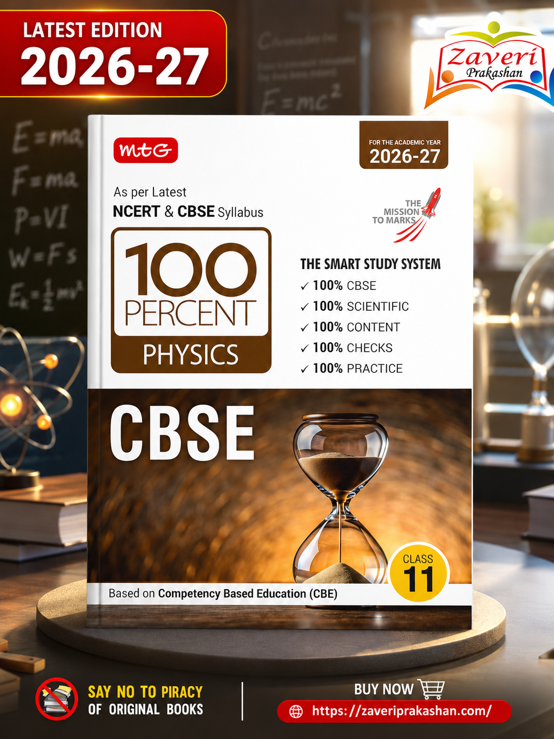 ChatGPT Image Aug 6, 2026, 05_43_28 PM MTG 100 Percent NCERT & CBSE Physics Class 11 For 2026-27 Exam | As Per Revised NCERT Textbooks Syllabus | Theory, Concept Map, MCQs, Practice Paper & Exam Drill Available All in One Book - Image 1
