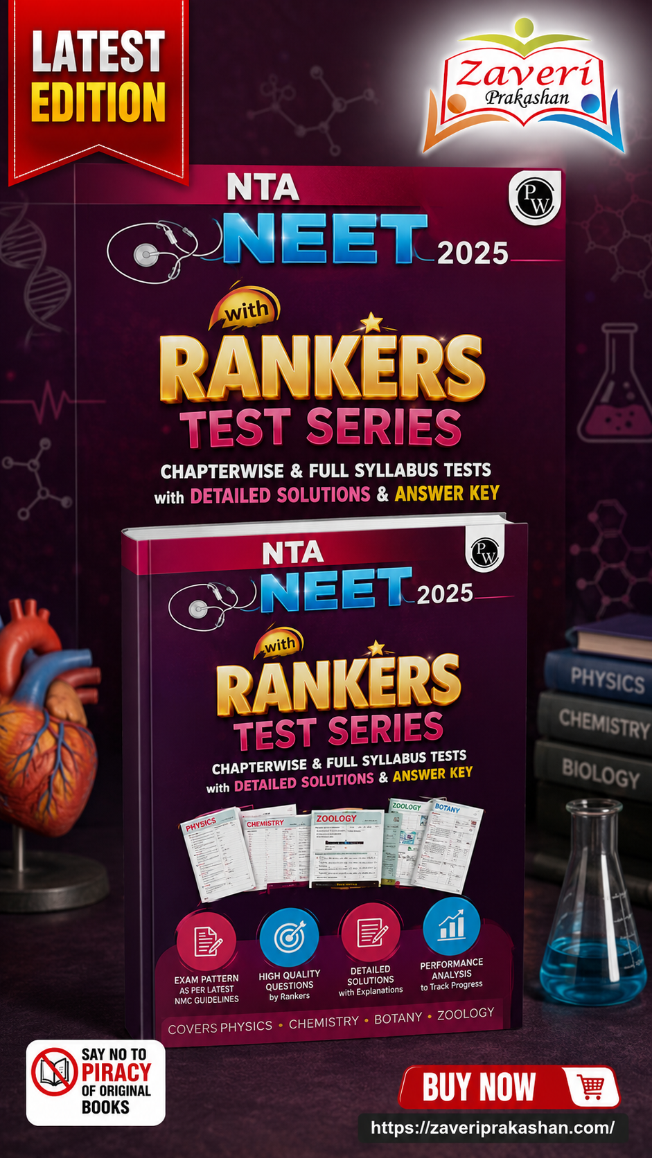 DFUIVJUR PW NTA 15 NEET Rankers Test Series 2026 | Expert Verified & Curated | 15 NEET-Like Test Booklets, 15 OMR Sheets, Solution Booklet, Rank Predictor & Statewise Cutoff Guide | Neet Test Series 2026 - Image 1