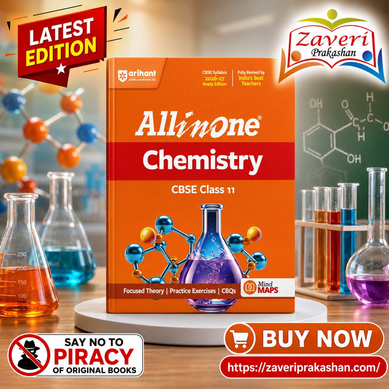 F51 All in One Chemistry Class 11 for CBSE Exam 2026–27 | NCERT Based Complete Theory, Practice Exercises, CBQs, A-R, Sample Papers & Mind Maps | Revised Edition as per Latest Syllabus - Image 1