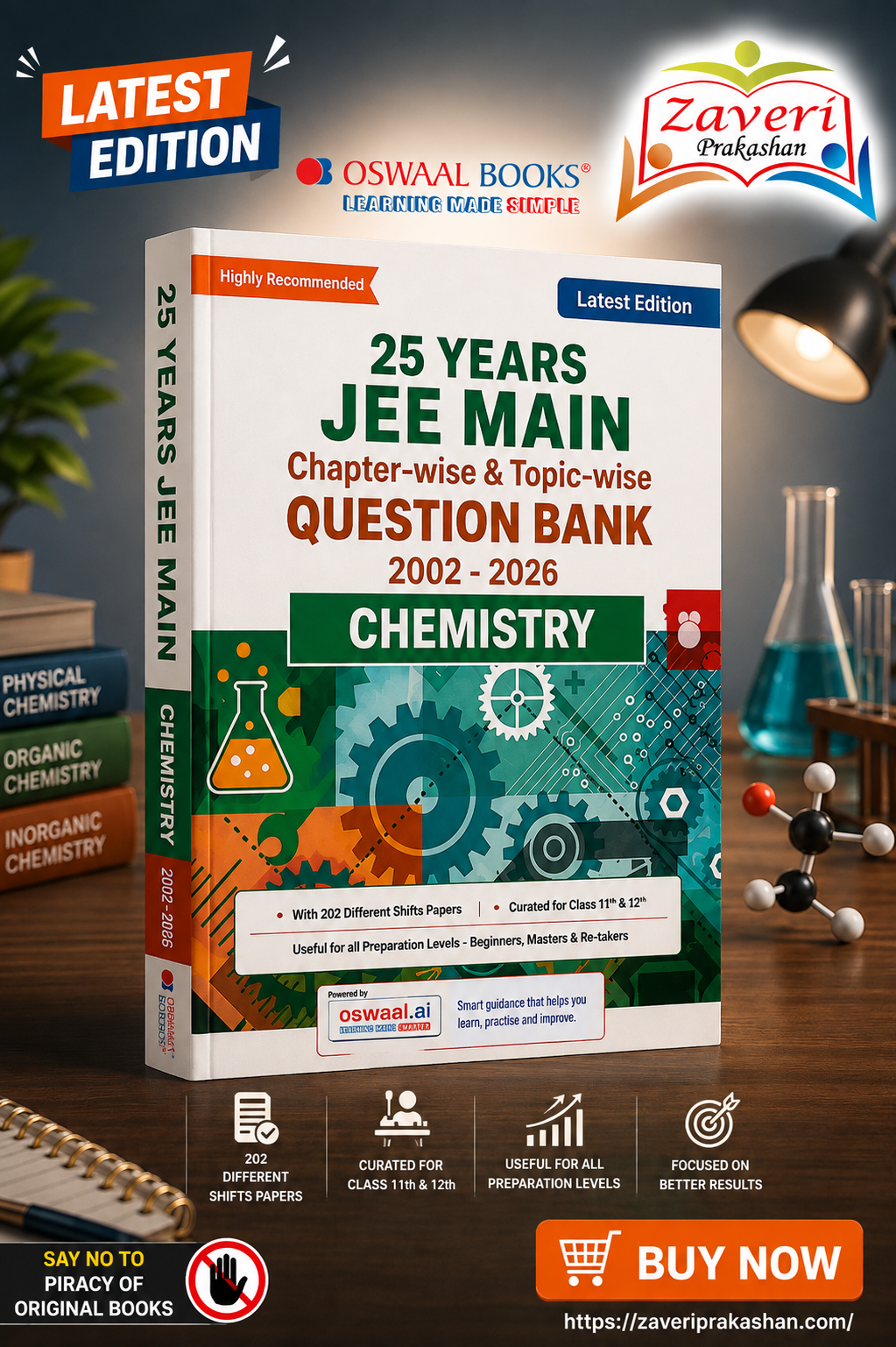 GFGGH Oswaal JEE Main 25 Years’ (2002-2026) |Chapter-wise & Topic-wise Question Bank: Chemistry | Includes-Jan & Apr 2026 Papers Fully Solved | Latest Edition for 2027 Exam - Image 1