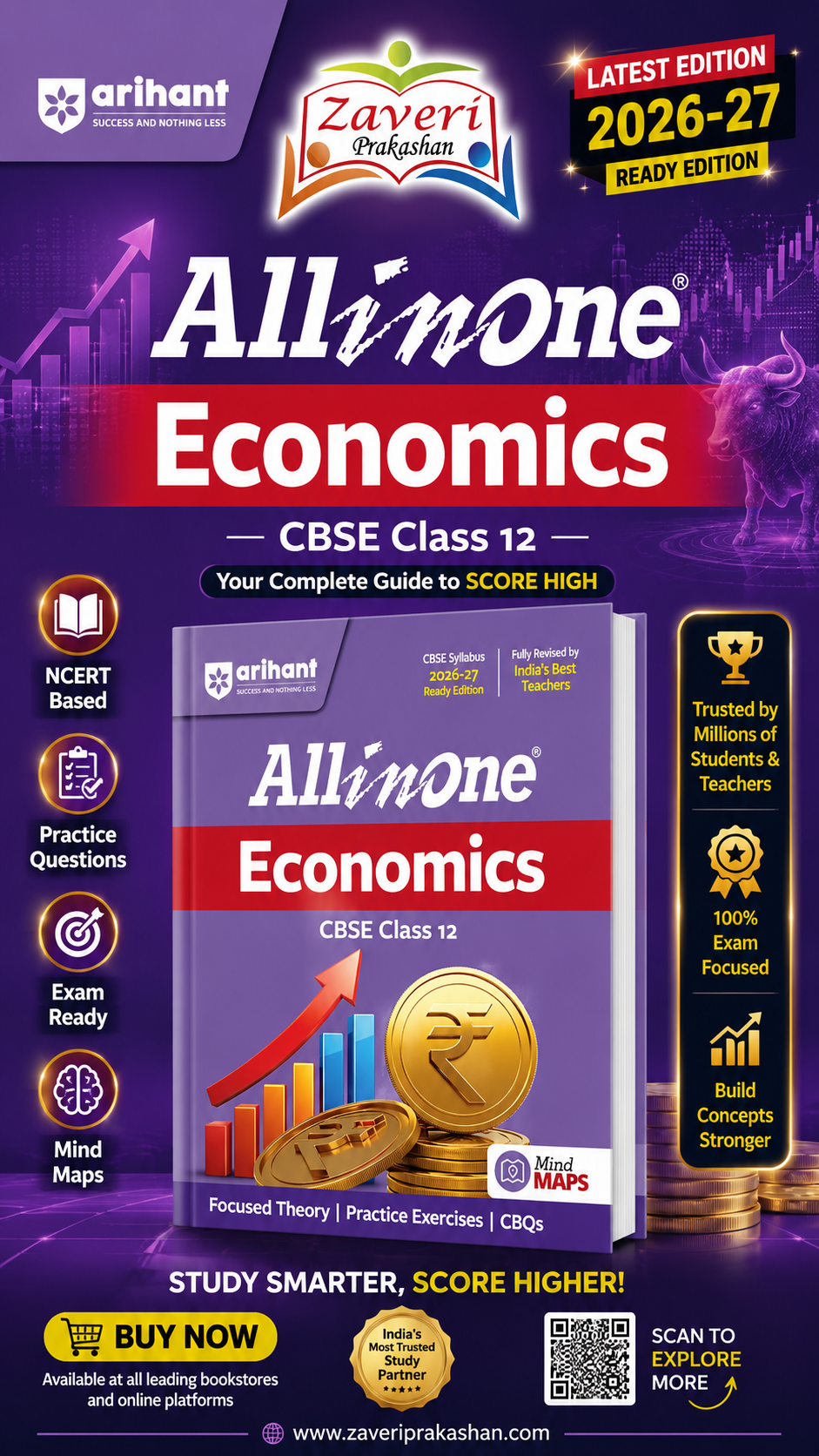 GYF All in One Economics Class 12 for CBSE Exam 2026–27 | NCERT Based Complete Theory, Practice Exercises, CBQs, A-R, Sample Papers & Mind Maps | Revised Edition as per Latest Syllabus - Image 1