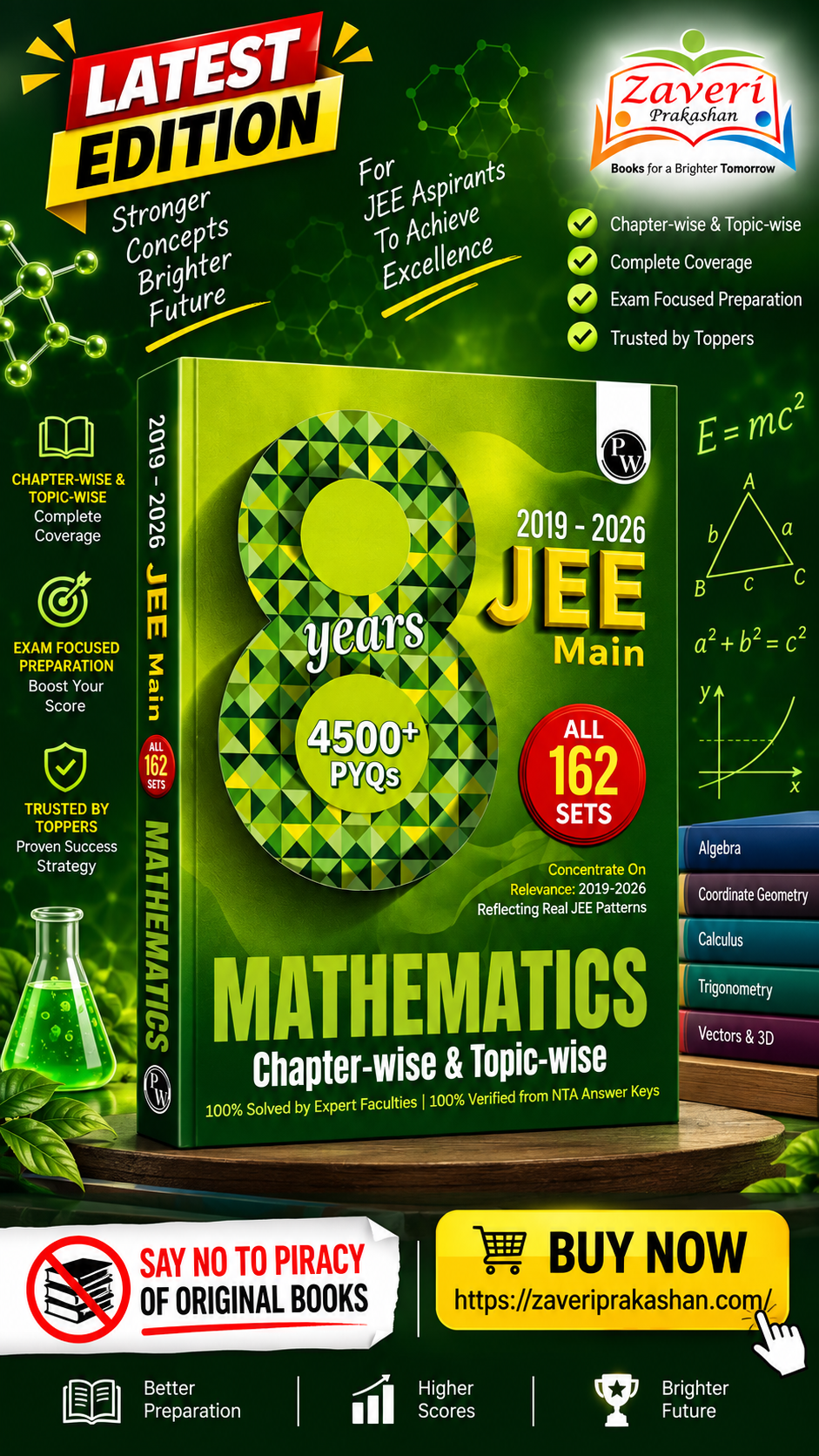 HBVG PW JEE Main 8 Years Mathematics | Chapter-wise & Topic-wise PYQs (2019–2026) | 4500+ Questions | All 162 Sets - Image 1