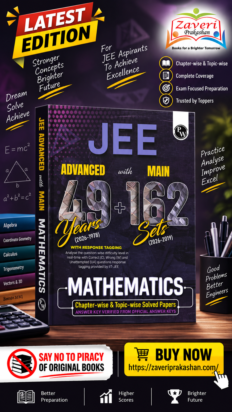 HHJB PW JEE Advanced 49 Years + JEE Main 162 Sets Mathematics | Chapter-wise & Topic-wise Solved Papers (1978–2026) - Image 1