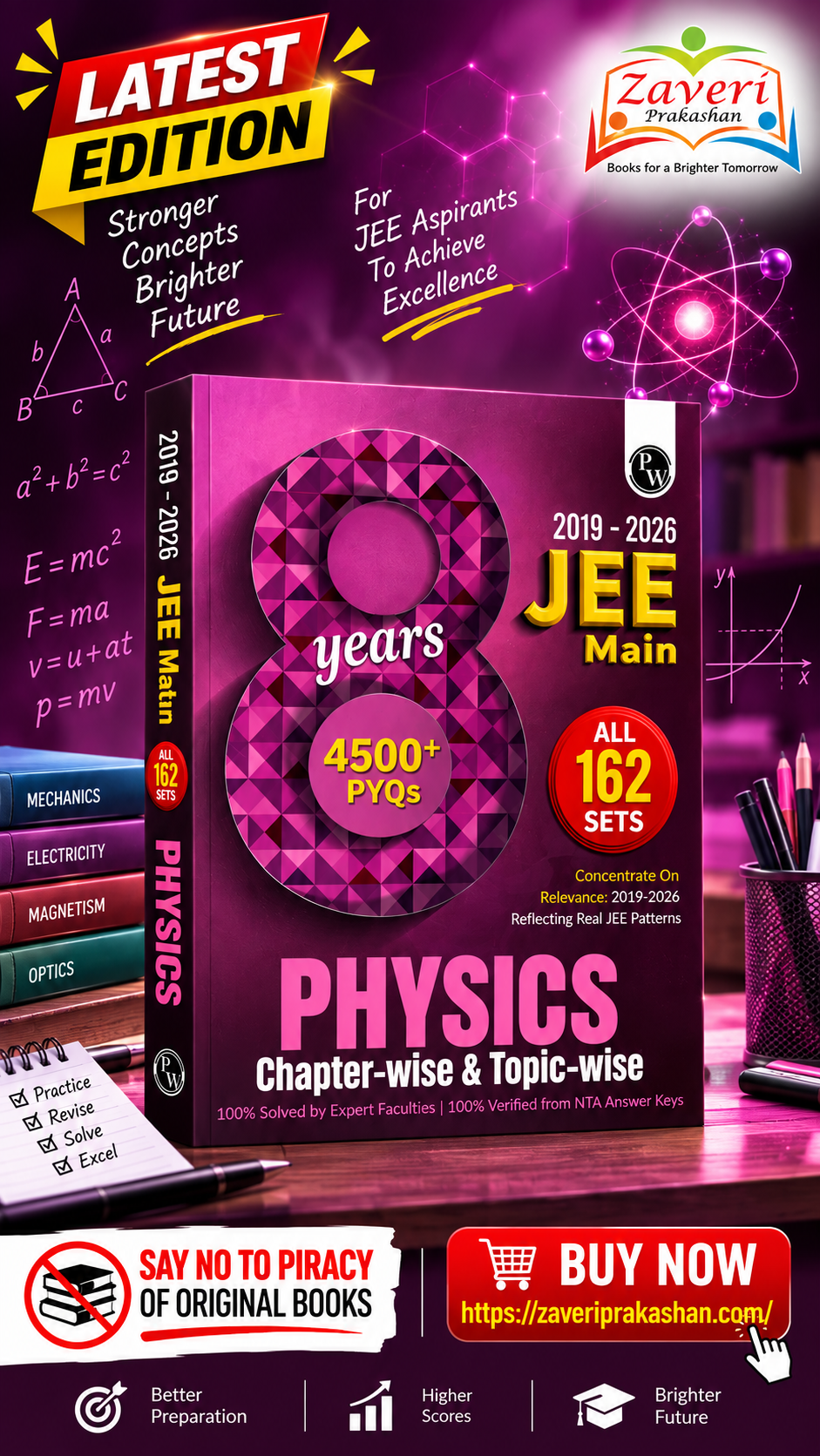 HJG PW JEE Main 8 Years Physics | Chapter-wise & Topic-wise PYQs (2019–2026) | 4500+ Questions | All 162 Sets - Image 1