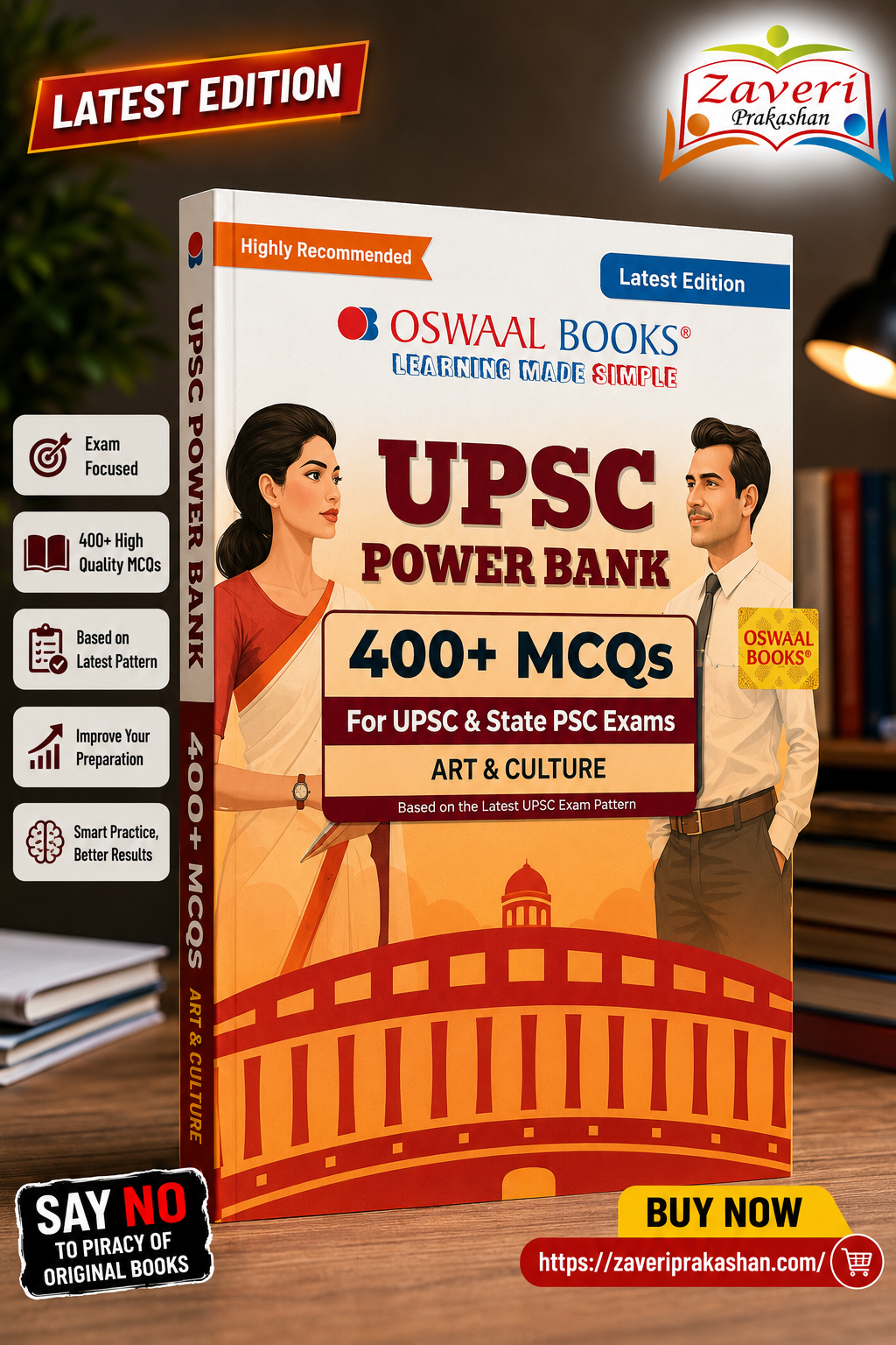 HJH Oswaal UPSC Power Bank:400+ MCQs for UPSC and State PSCs Exams Art & Culture - Image 1
