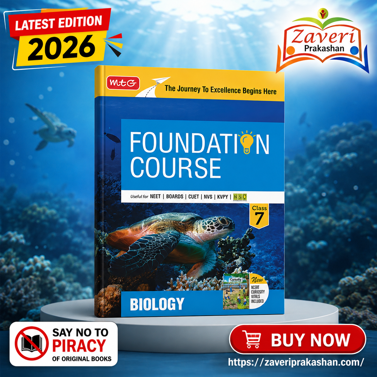 JHVSJD MTG Foundation Course Class 7 Biology for NEET, IIT-JEE, CUET & Boards Exams | 2026–27 Edition - Image 1
