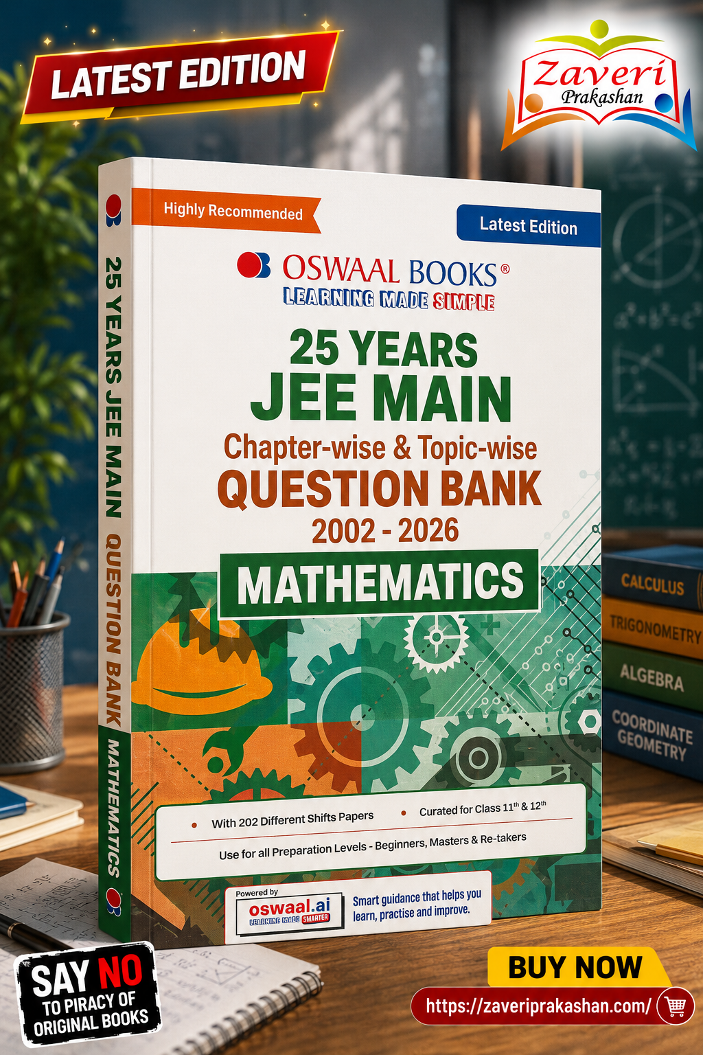 JNHGM Oswaal JEE Main 25 Years’ (2002-2026) |Chapter-wise & Topic-wise Question Bank: Mathematics | Includes-Jan & Apr 2026 Papers Fully Solved | Latest Edition for 2027 Exam - Image 1