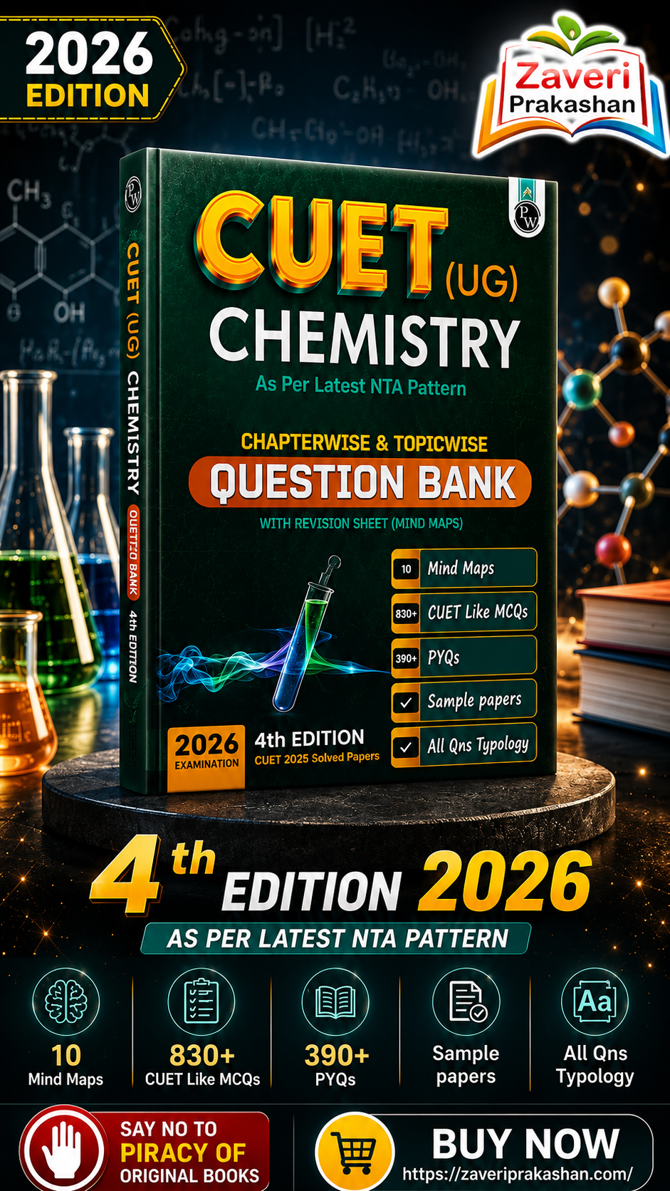 LKIJ PW CUET UG Entrance Exam Books 2026 – Chemistry | Chapterwise & Topicwise MCQs Question Bank | Theory + Exercises | CUET UG PYQ (2025–2022) | Mock Tests | Latest NTA Pattern - Image 1