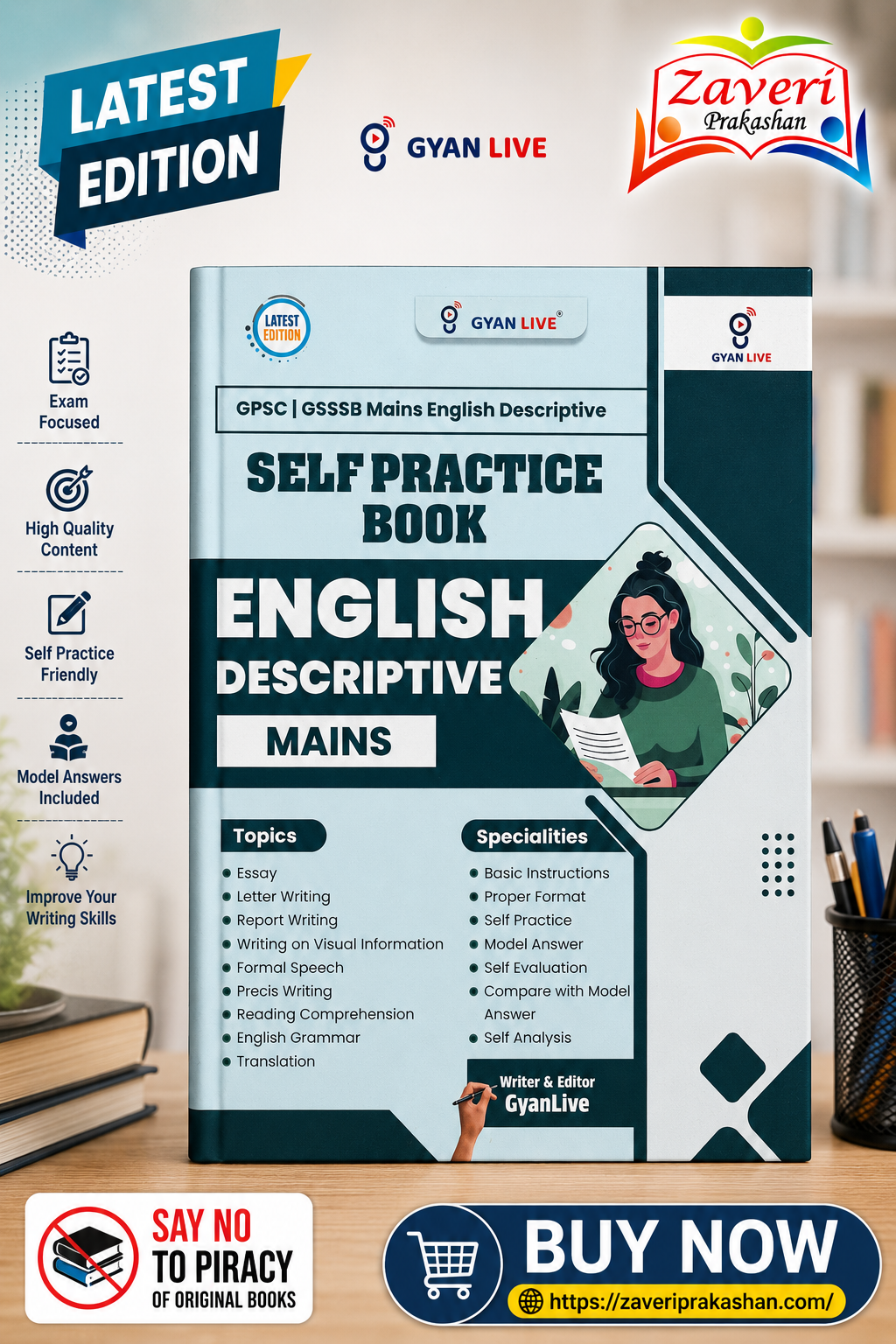 NY GPSC | GSSSB Mains English Descriptive: Self Practice Book (Latest Edition) - Image 1