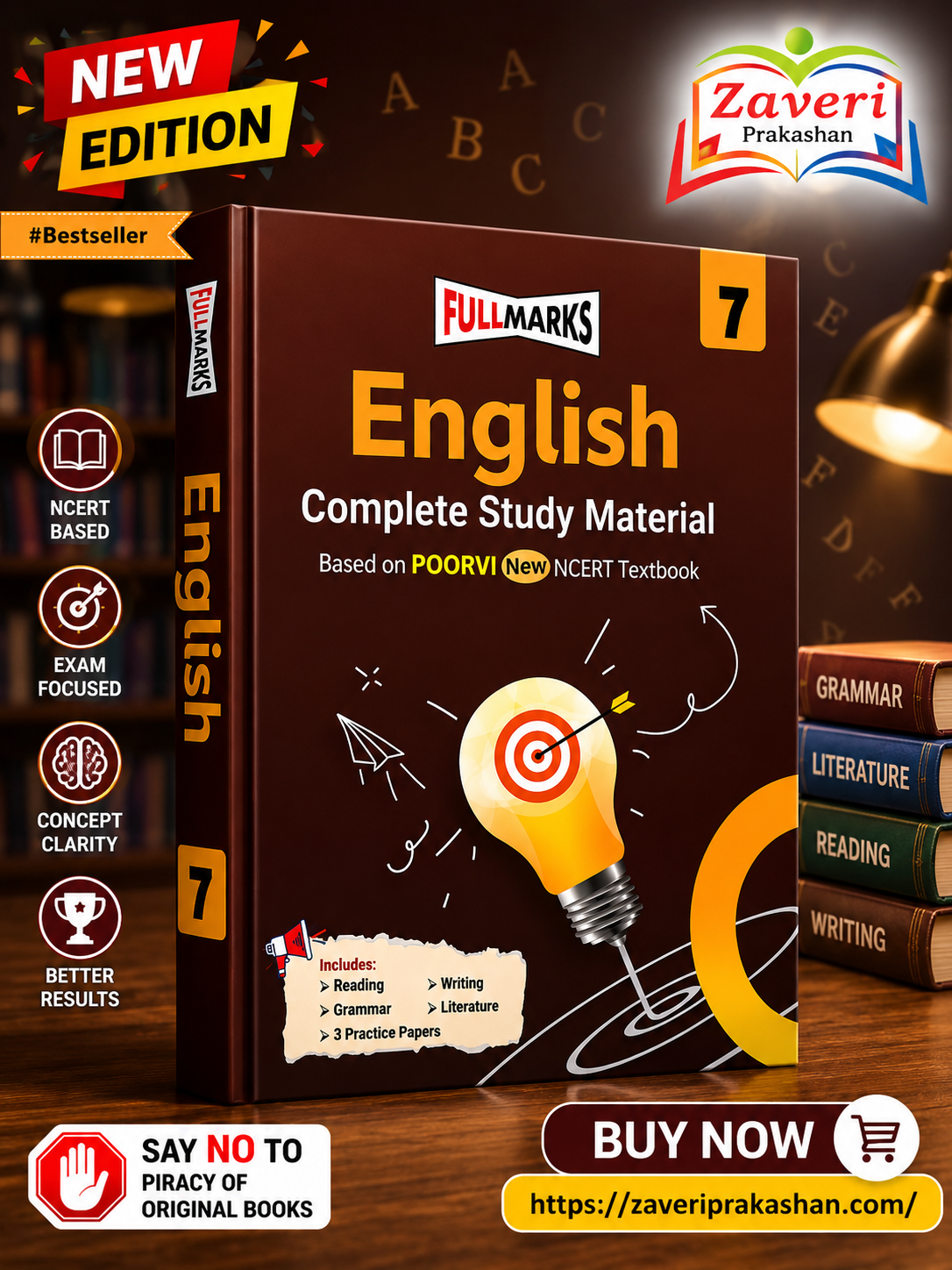 SK Full Marks English Complete Study Material Class 7 | Based on POORVI New NCERT Textbook & CBSE Syllabus - Image 1