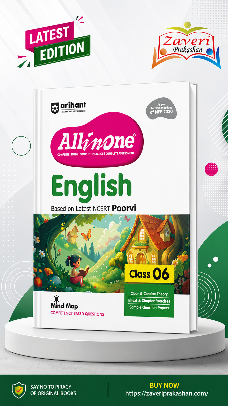 XDXDFX All In One English Class 6th Based On Latest NCERT For CBSE Exams 2025 | Mind map | All type of Questions, MCQs, Extract Based, VSA, SA & LA - Image 1