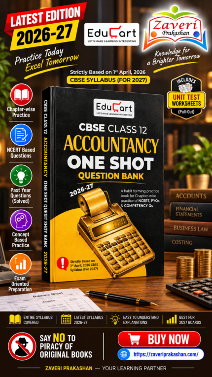 Educart CBSE Class 12 Accountancy One Shot Question Bank | 2026–27 Edition | Based on 1st April 2026 CBSE Syllabus (For 2027 Boards)