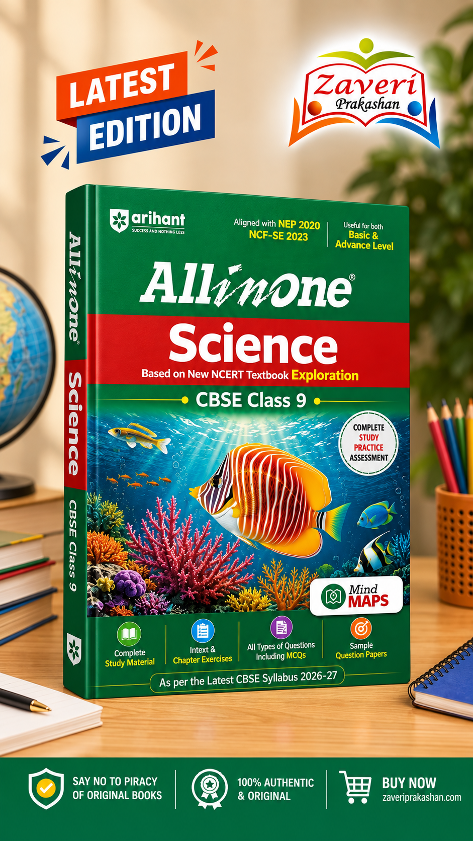 arih All in One Science (Exploration) Class 9 for CBSE Exam 2026–27 | NCERT Based Complete Theory, Practice Exercises, CBQs, A-R, Sample Papers & Mind Maps | Revised Edition - Image 1
