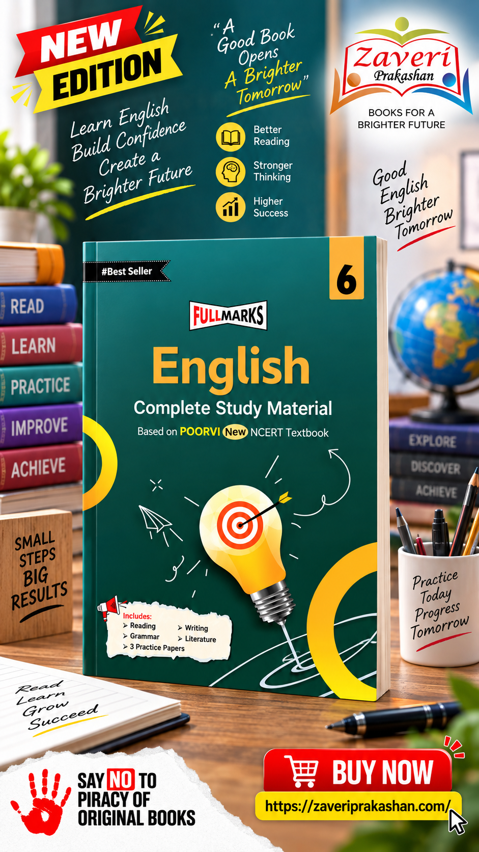 nnm nm Full Marks English Complete Study Material Class 6 | Based on New NCERT Textbook POORVI | CBSE Class 6 - Image 1