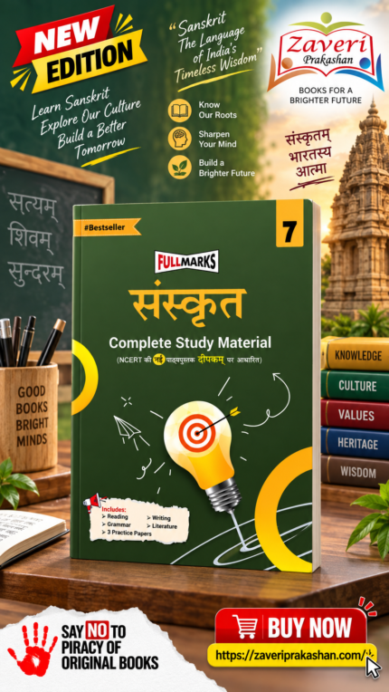 Full Marks Sanskrit Complete Study Material Class 7 | Based on DEEPAKAM New NCERT Textbook and CBSE Syllabus | Includes Chapterwise Summary, Solved Q/A, Practice Papers and More