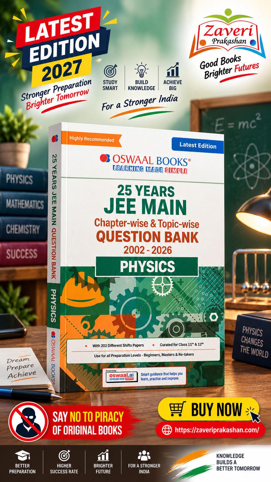 rr Oswaal 25 Years JEE Main Chapter-wise & Topic-wise Question Bank Physics (2002–2026) | Latest Edition - Image 1