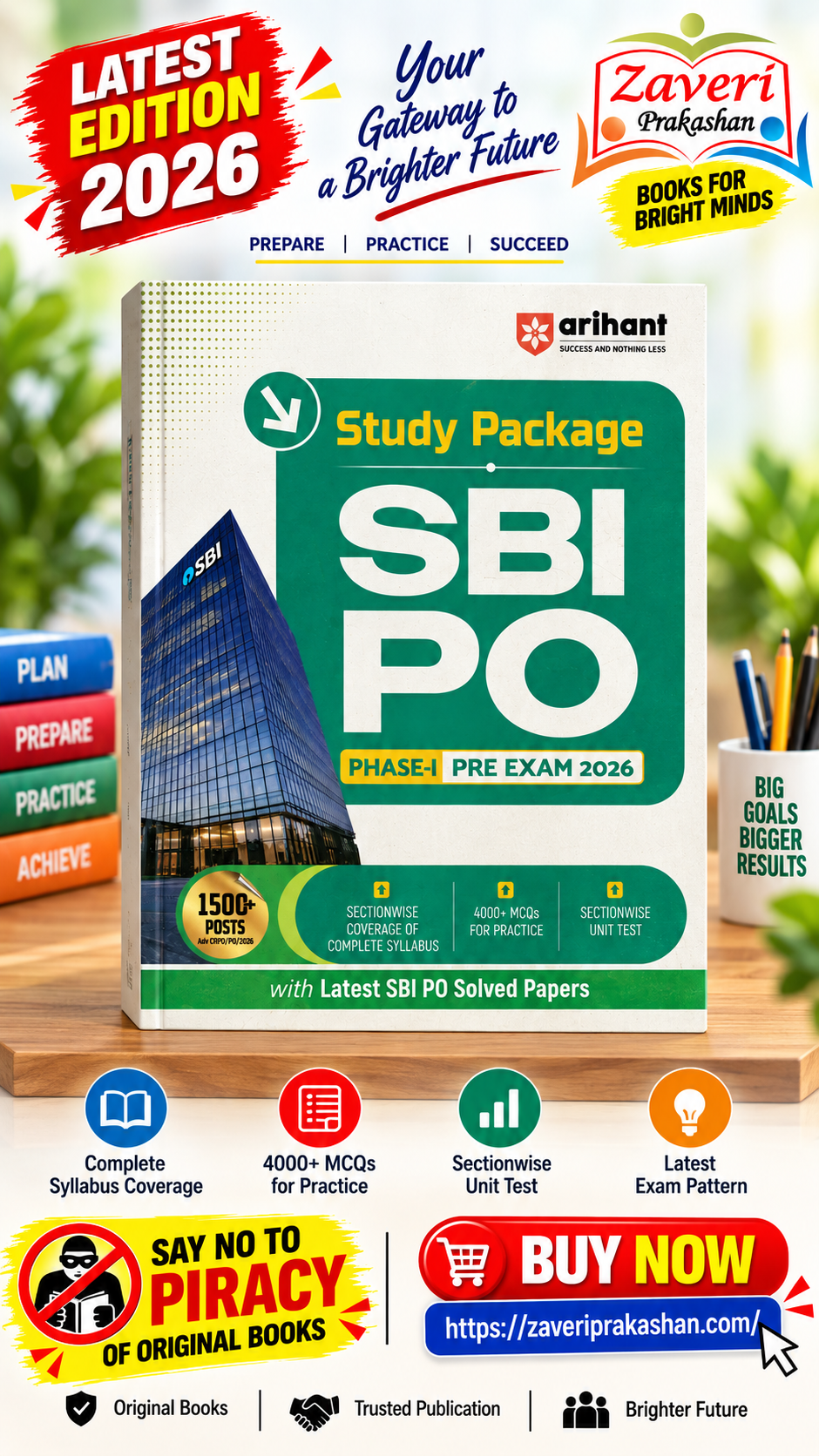5496494 SBI PO (Phase-I) Pre Exam 2026 | Complete Study Package with Sectionwise Coverage, 4000+ Practice MCQs, Sectionwise Unit Tests & Latest SBI PO Solved Papers - Image 1