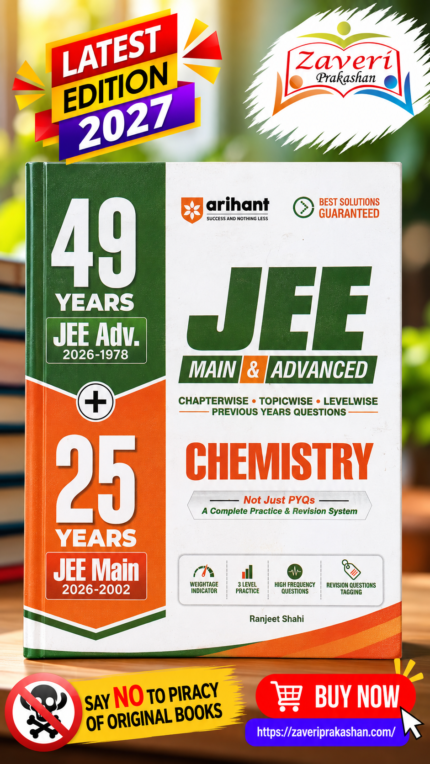 Arihant 49 Years JEE Advanced (1978–2026) & 25 Years JEE Main (2002–2026) Chemistry PYQ Book | Chapterwise, Topicwise & Levelwise Previous Year Questions | 3-Level Practice, High Frequency Questions