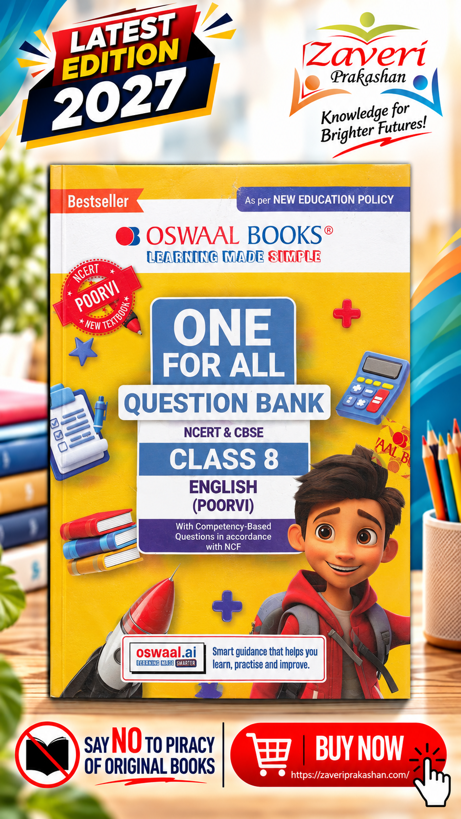 85682111-cf12-4097-ad78-a43262c287b9 One For All Question Bank NCERT & CBSE Class 8 English (Poorvi) | For 2026–27 Exam | Latest NCERT & CBSE Syllabus - Image 1