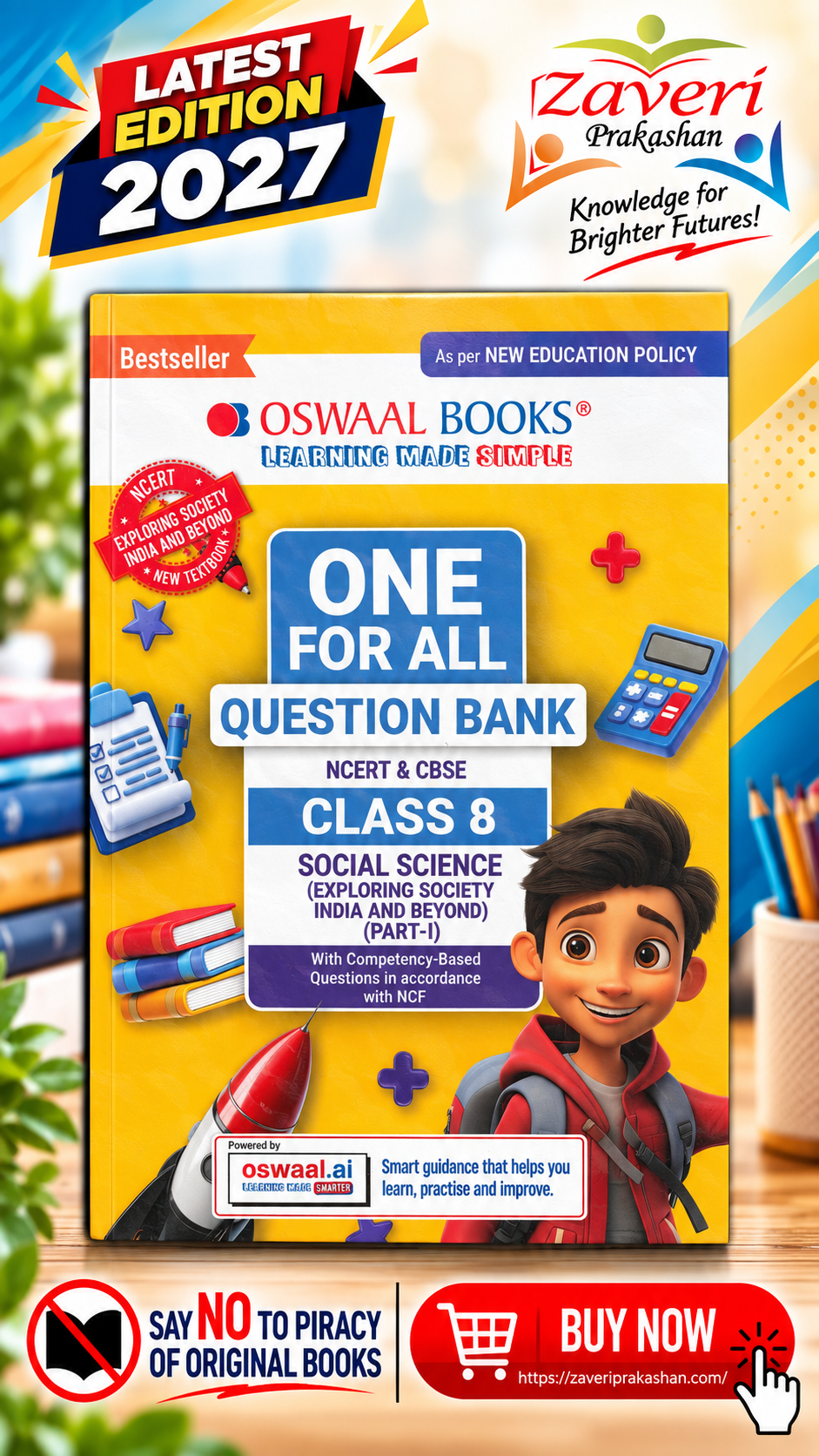 8c406bd8-4f09-441d-bb97-99ba82f32d56 One For All Question Bank NCERT & CBSE Class 8 Social Science Part-1 | Exploring Society: India and Beyond | For 2026–27 Exam - Image 1