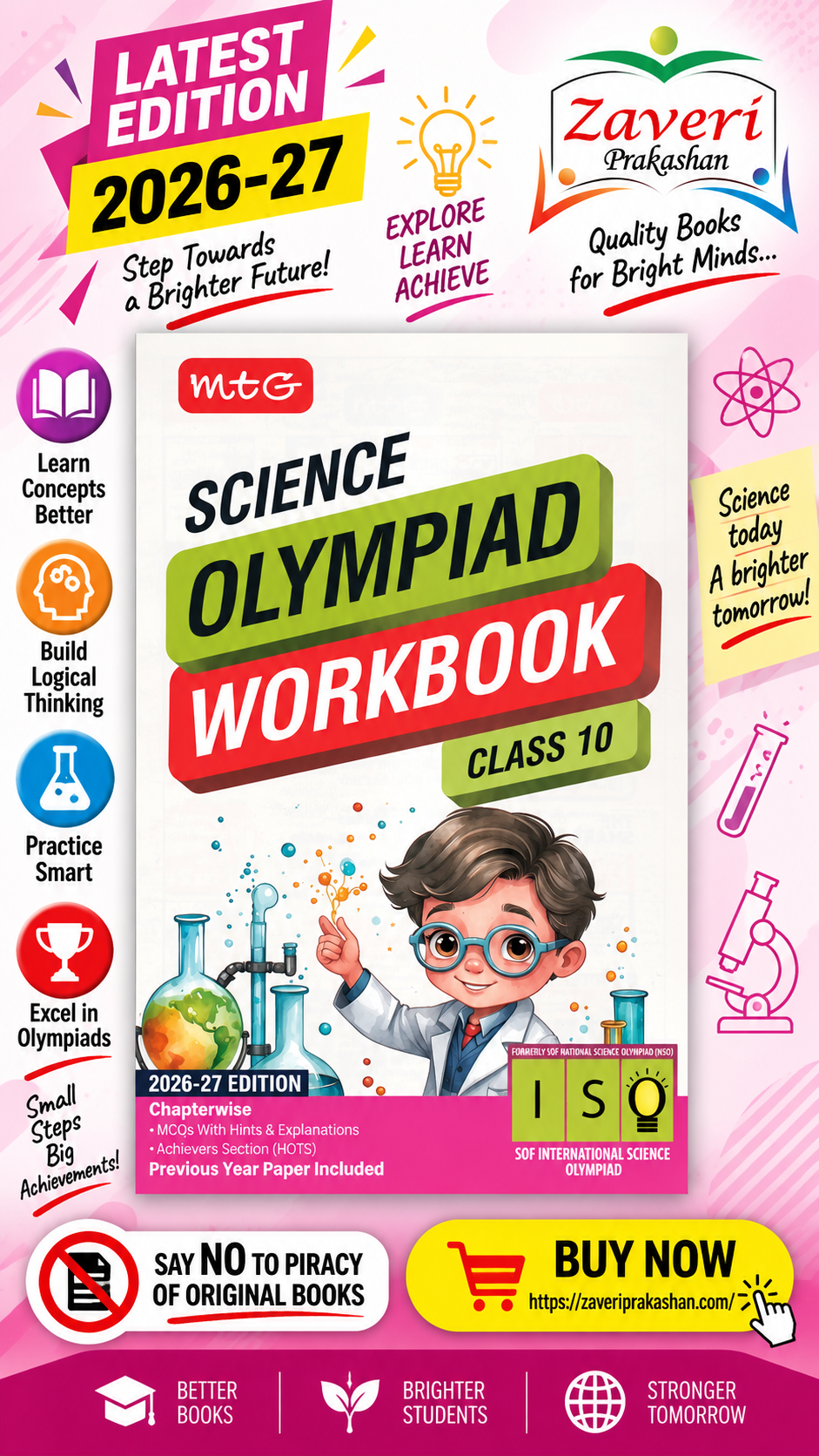 B BN BN Class 10 International Science Olympiad (ISO) Workbook for 2026–27 Exam - Image 1