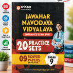 Jawahar Navodaya Vidyalaya Class 9 Entrance Exam 2027 | 20 Practice Sets with 9 Solved Papers (2026–2018) | Hindi, General Science, Mathematics & English | Free OMR Sheet Booklet
