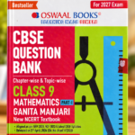 Oswaal CBSE Class 9 Mathematics Part-1 Question Bank | Ganita Manjari | Chapter-wise & Topic-wise | For 2027 Exam