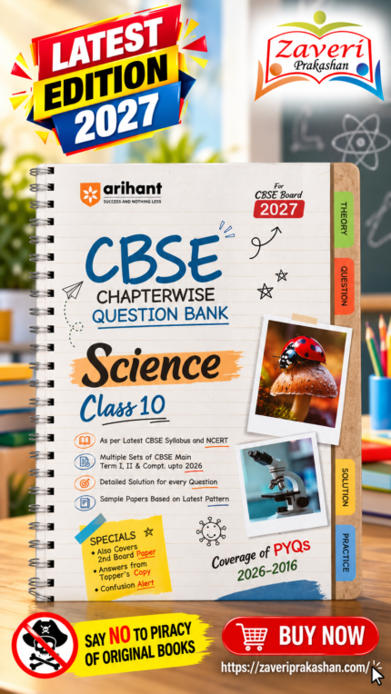 CBSE Science Class 10 Chapterwise Question Bank for Board Exam 2027 | Chapterwise PYQs with Revision Theory, Detailed Solutions, Exam Tips & Sample Papers | Latest CBSE Syllabus & Exam Pattern